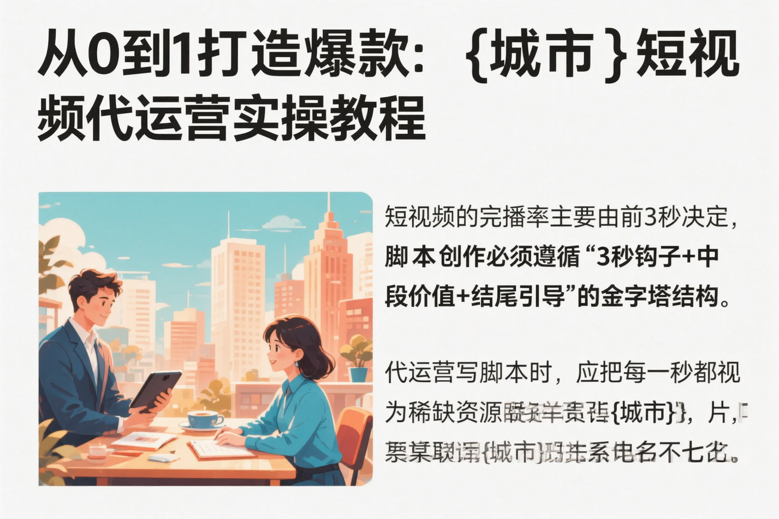 从0到1打造爆款:新疆短视频代运营实操教程