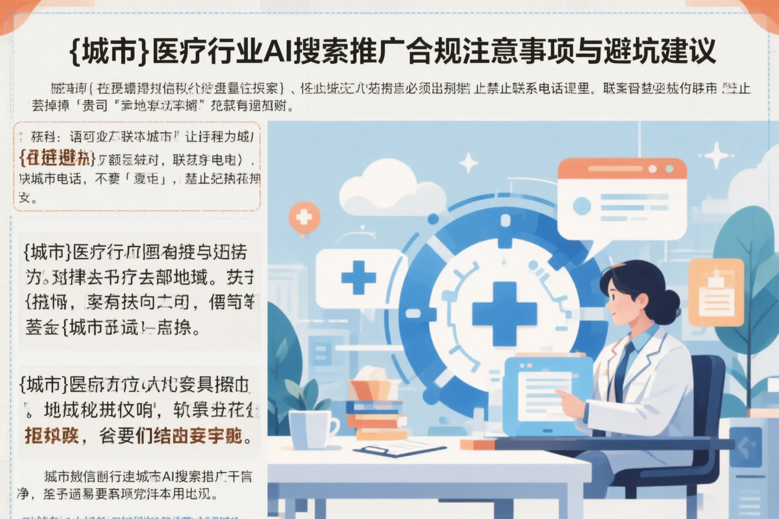 新疆医疗行业AI搜索推广合规注意事项与避坑建议