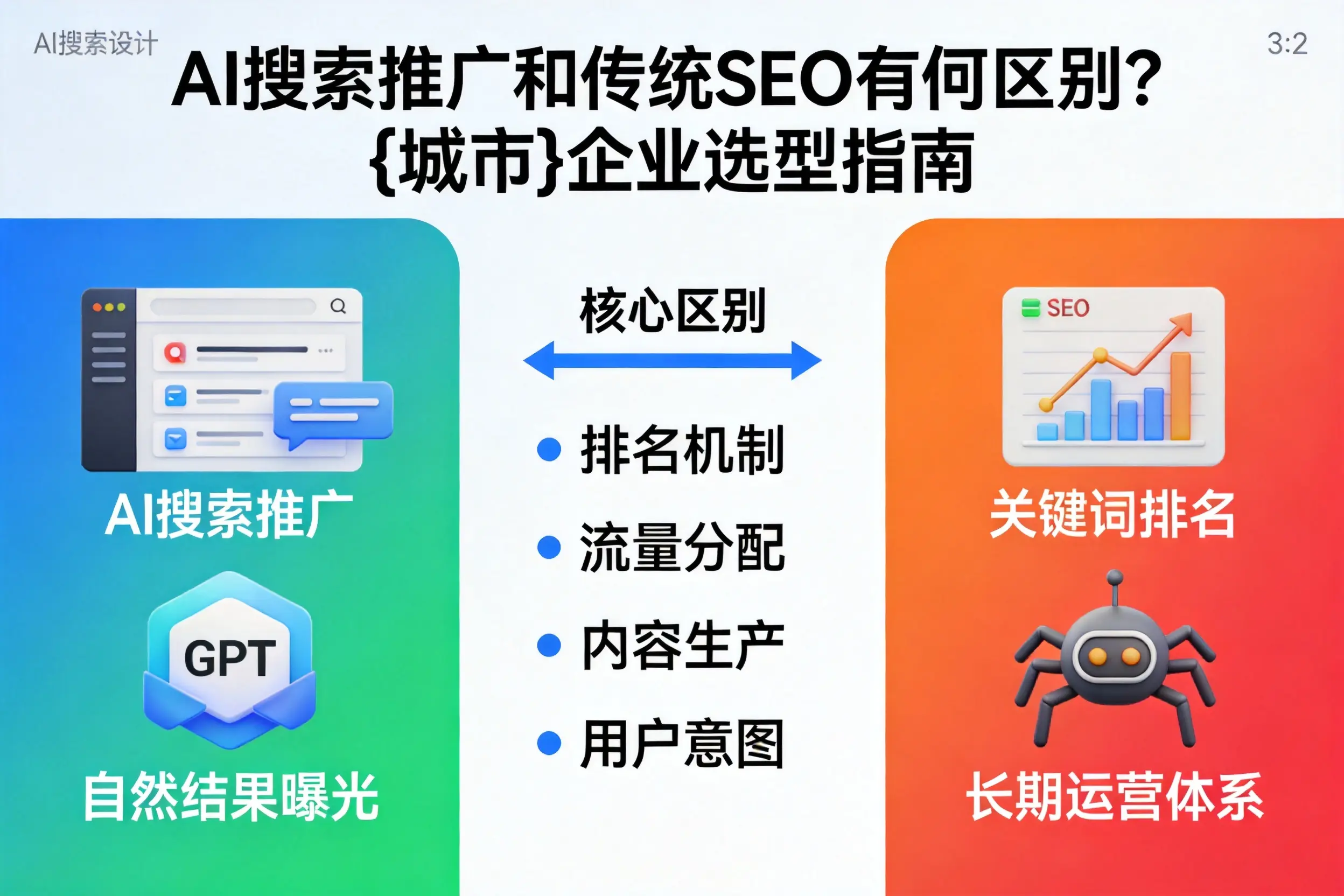 AI搜索推广和传统SEO有何区别？新疆企业选型指南