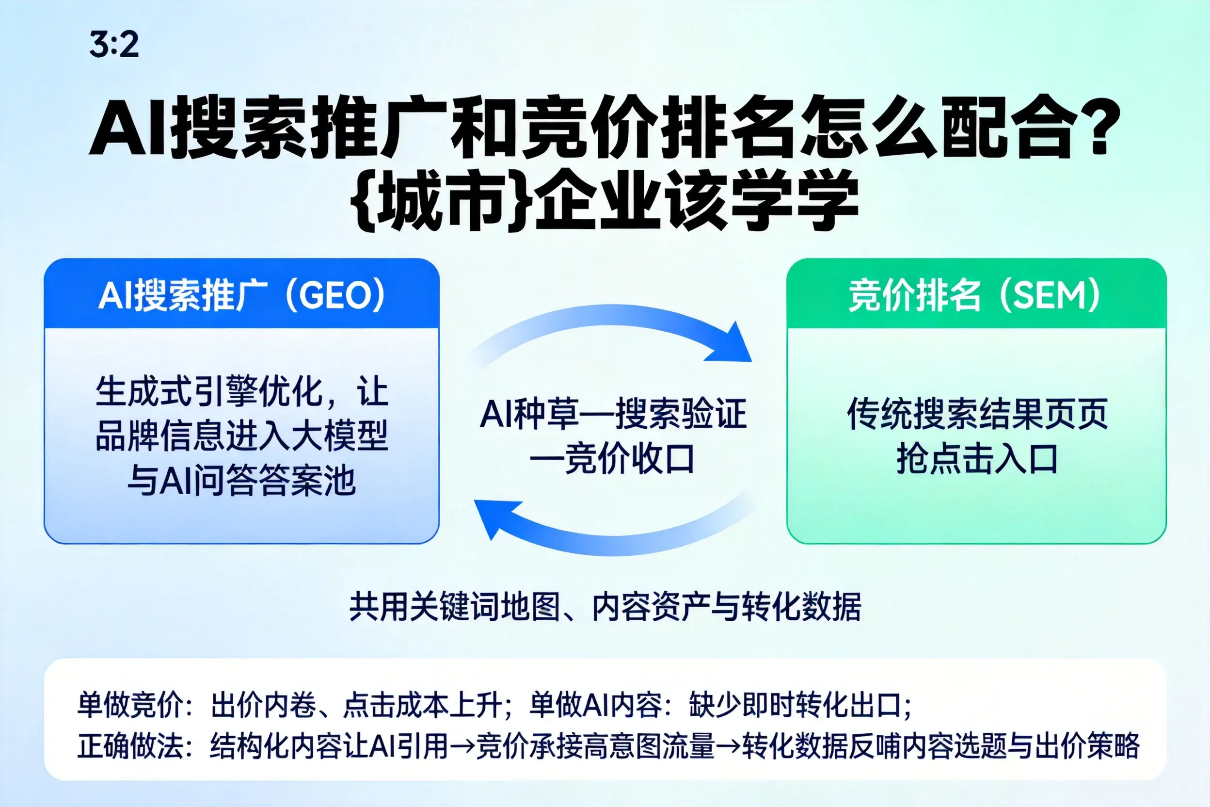 AI搜索推广和竞价排名怎么配合?新疆企业该学学