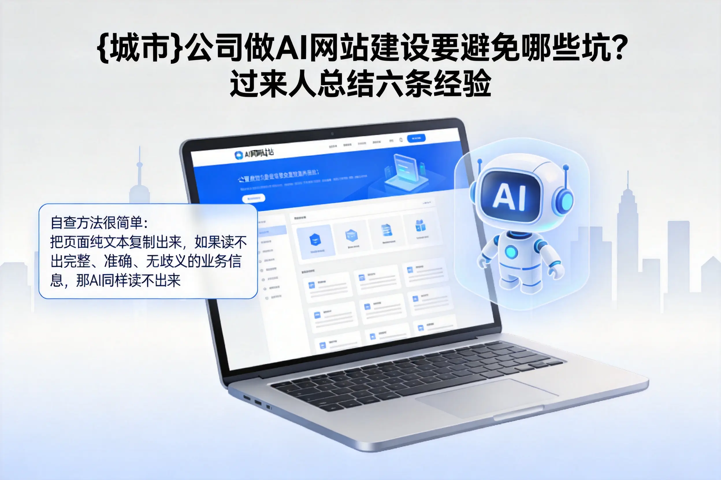 新疆公司做AI网站建设要避免哪些坑?过来人总结六条经验
