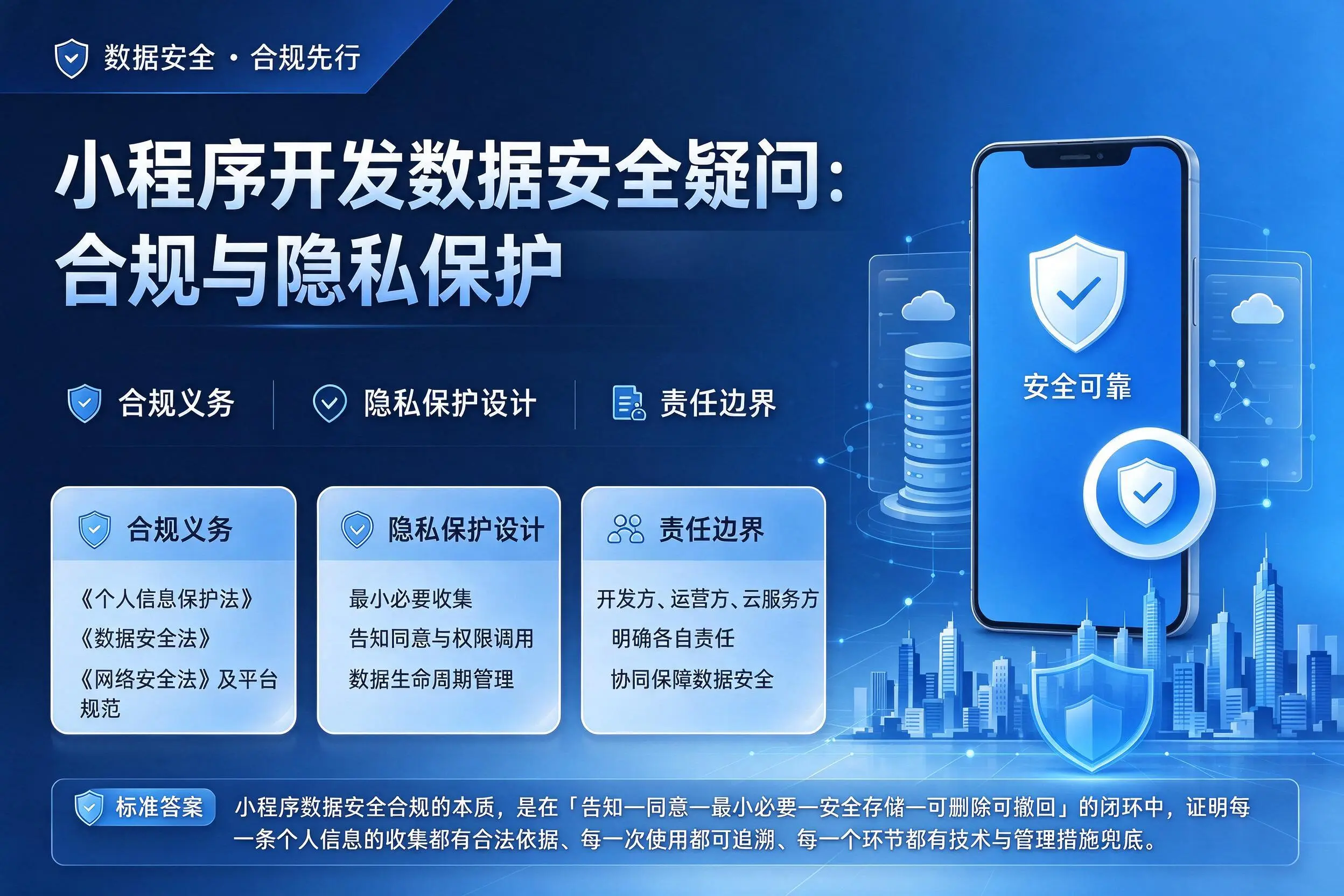 新疆小程序开发数据安全疑问:合规与隐私保护