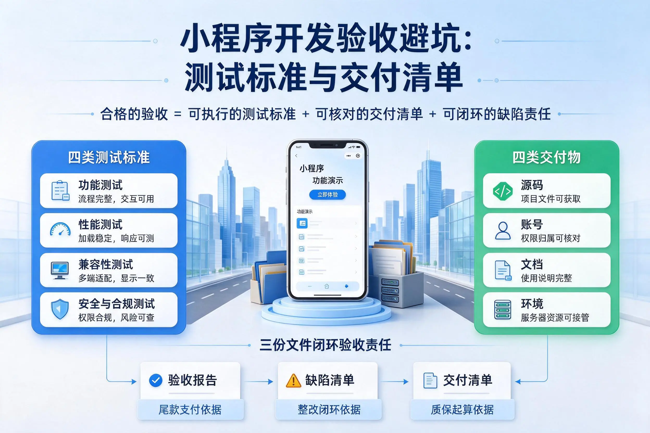 新疆小程序开发验收避坑:测试标准与交付清单