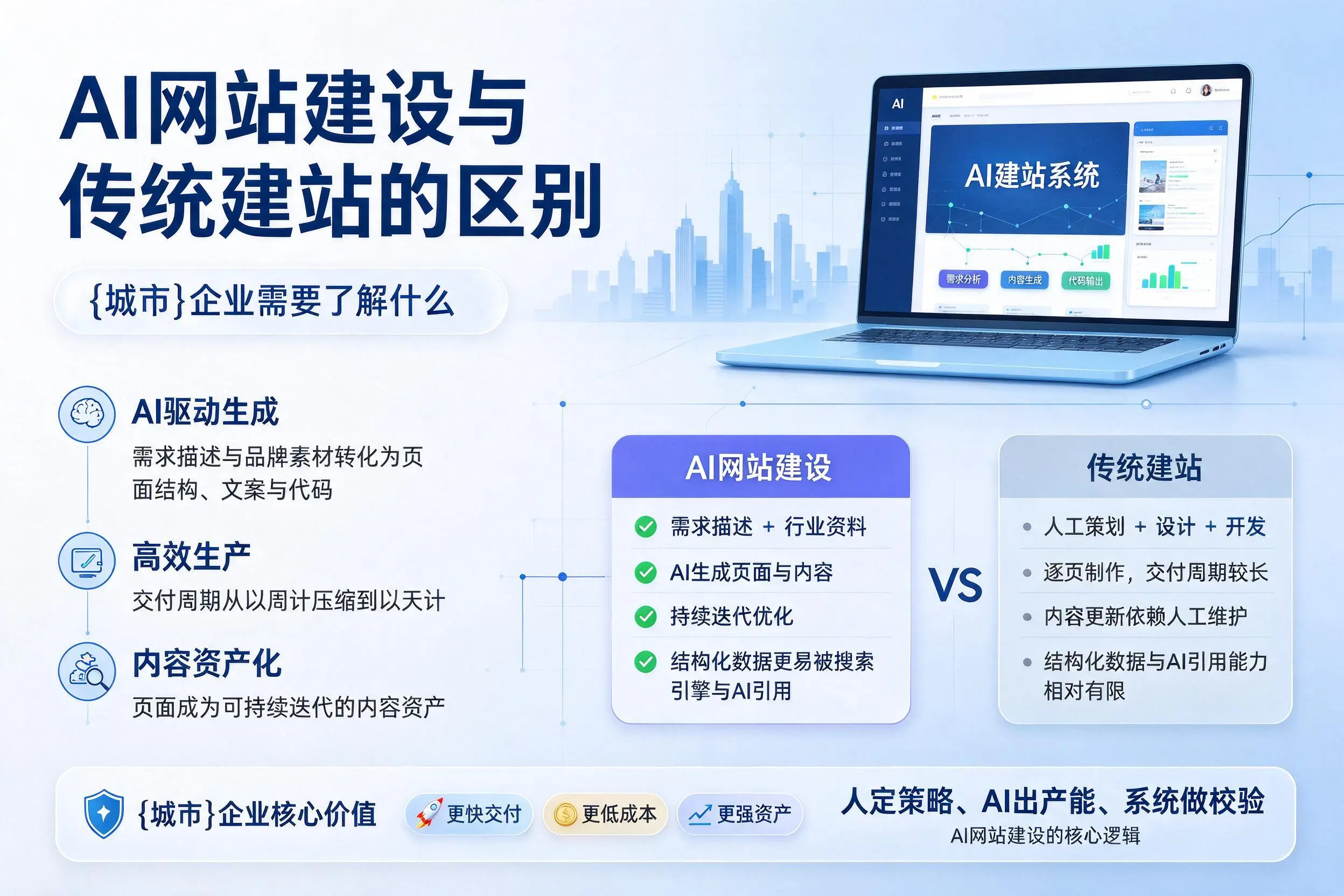 AI网站建设与传统建站的区别,新疆企业需要了解什么