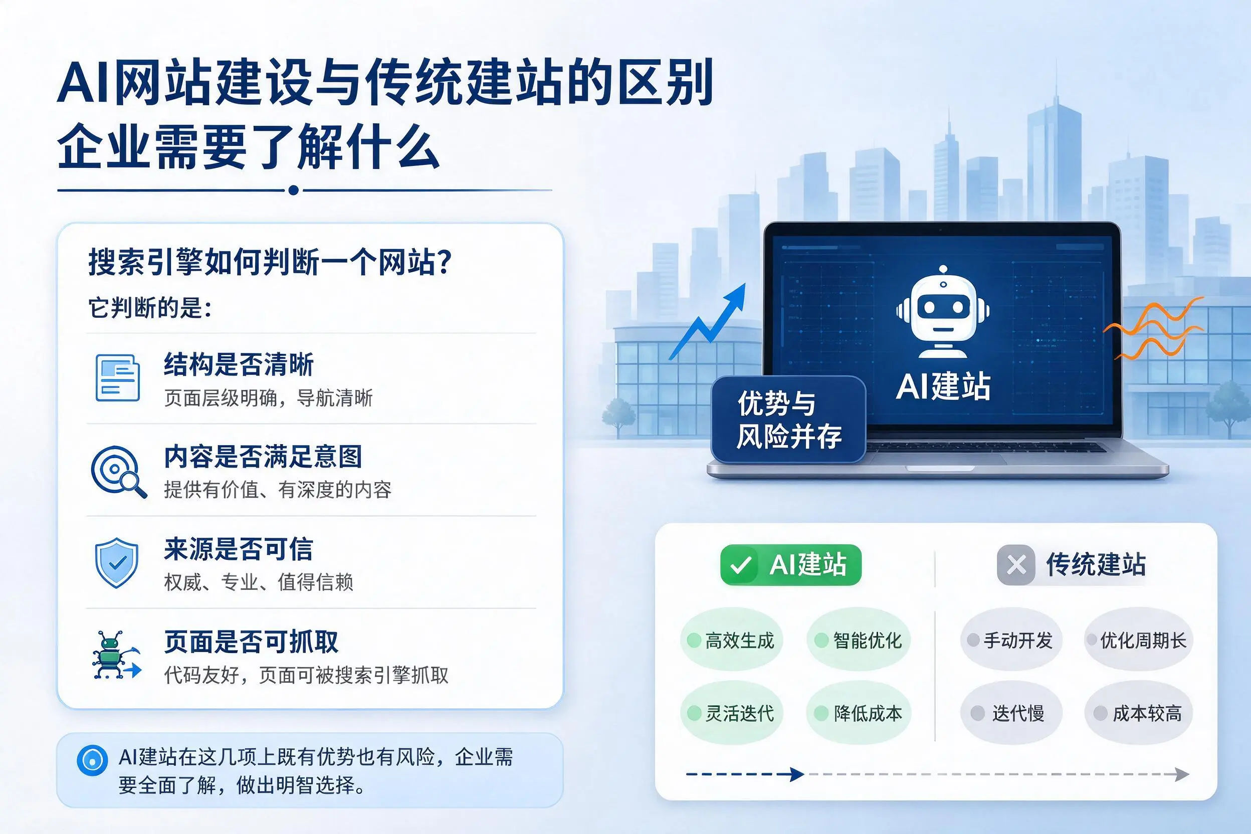 AI网站建设与传统建站的区别,新疆企业需要了解什么
