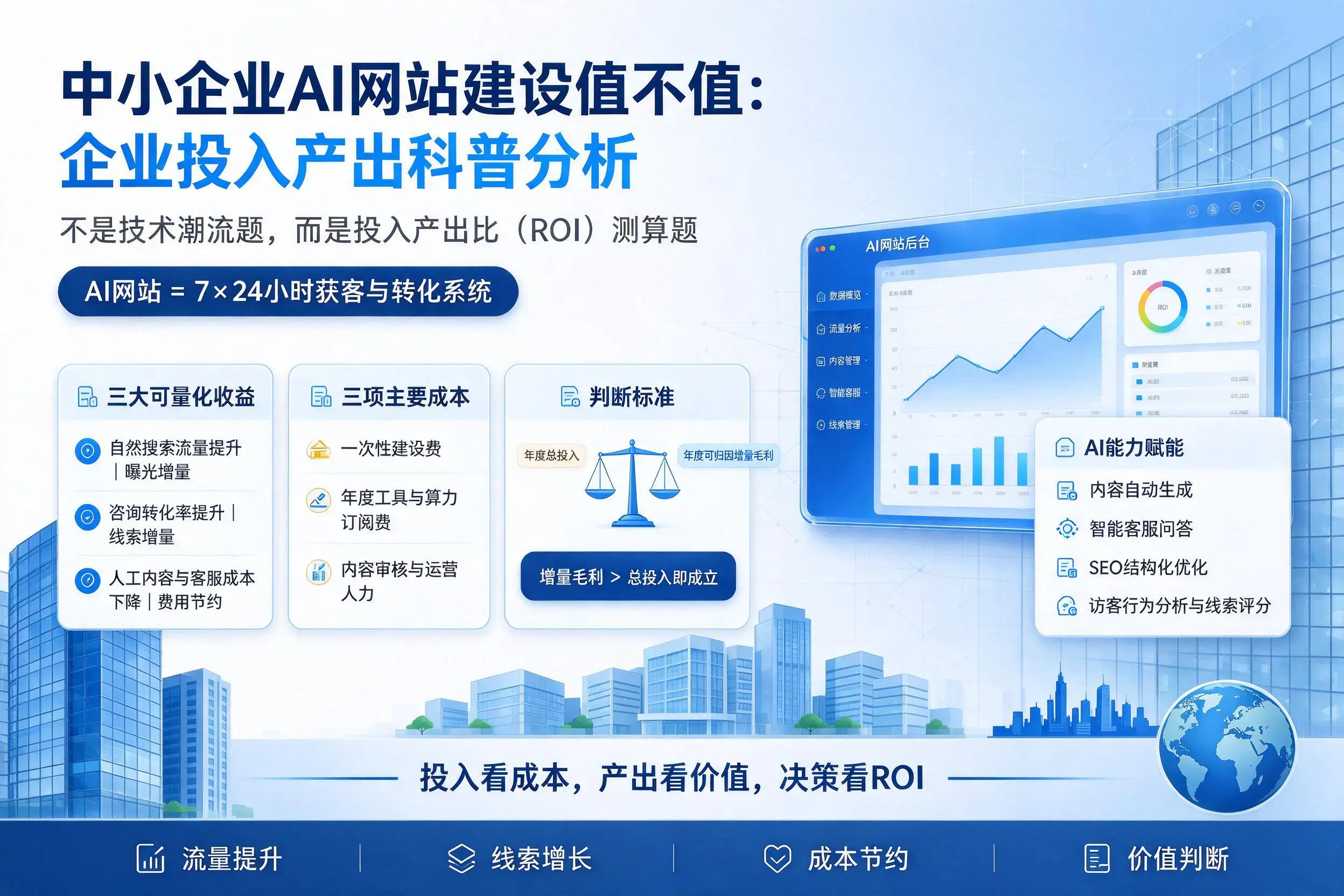 中小企业AI网站建设值不值:新疆企业投入产出科普分析