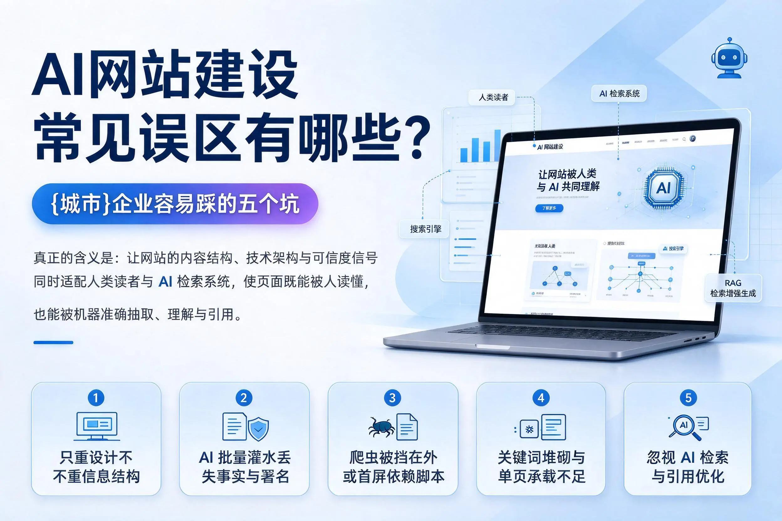 AI网站建设常见误区有哪些?新疆企业容易踩的五个坑