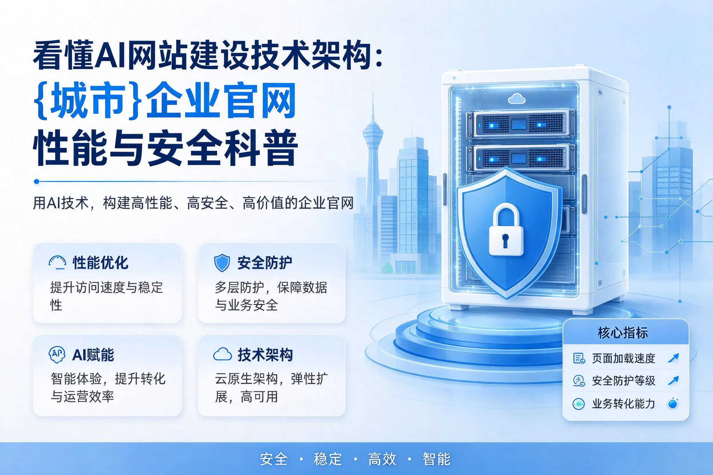 看懂AI网站建设技术架构：新疆企业官网性能与安全科普