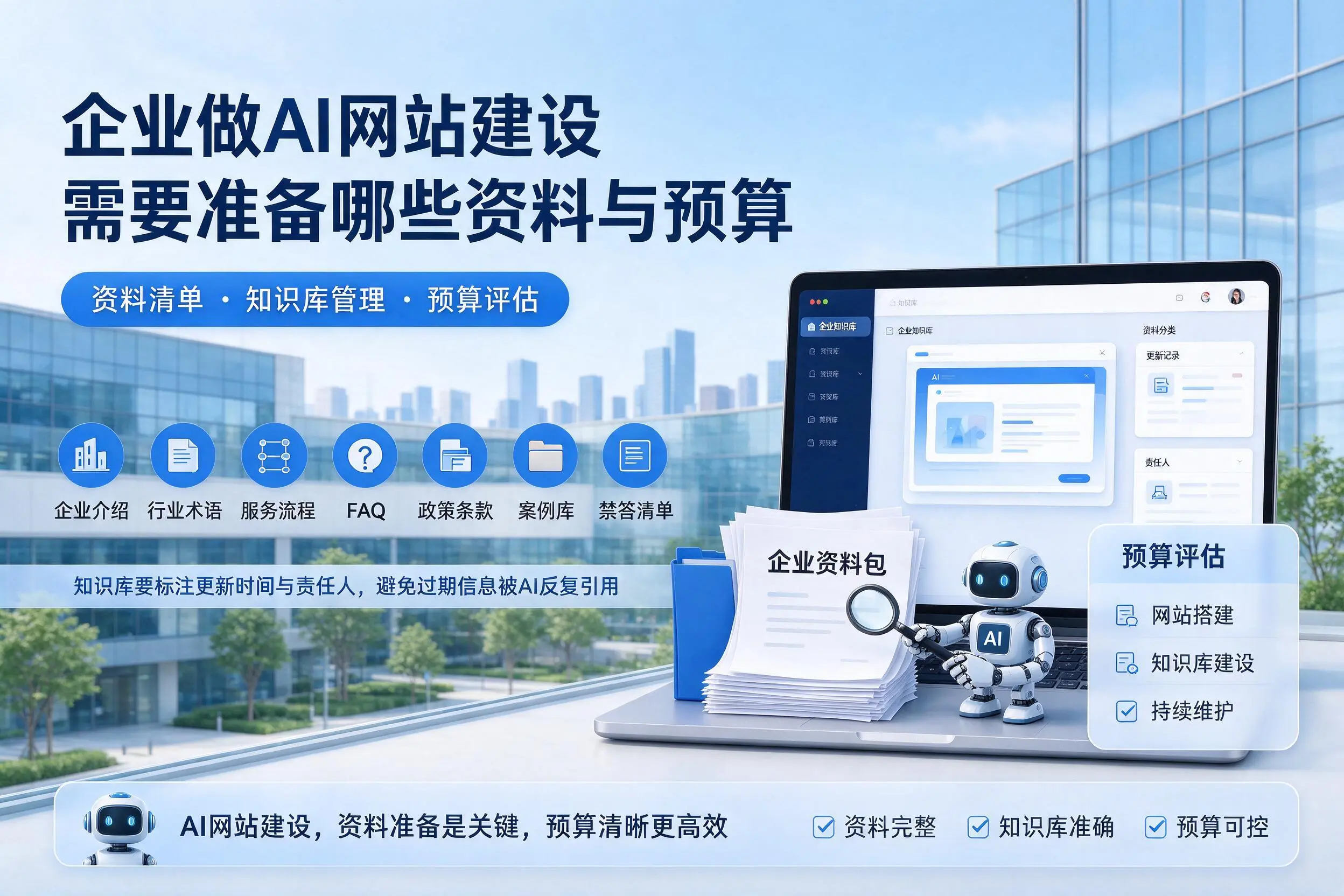 新疆企业做AI网站建设需要准备哪些资料与预算