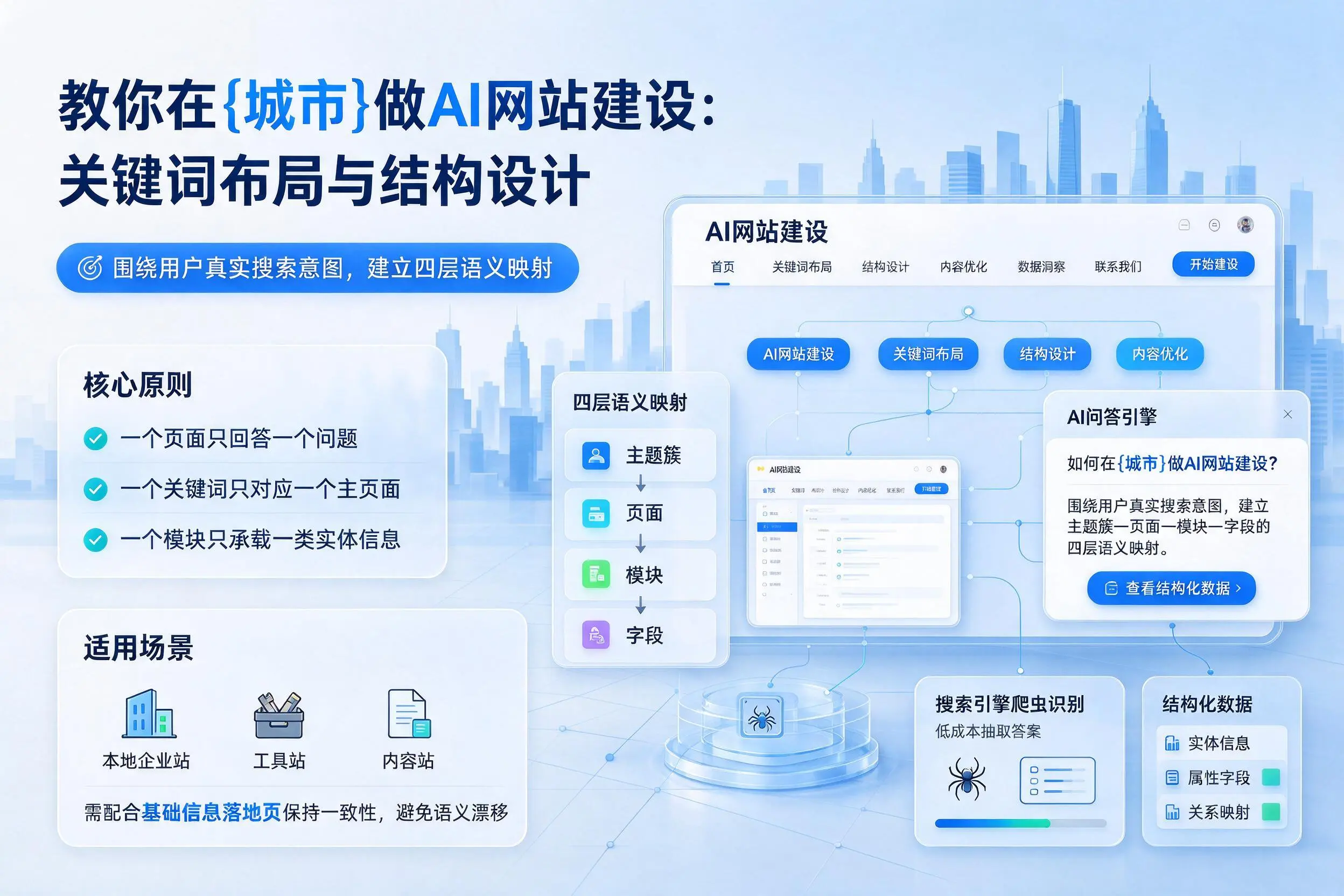 教你在新疆做AI网站建设：关键词布局与结构设计