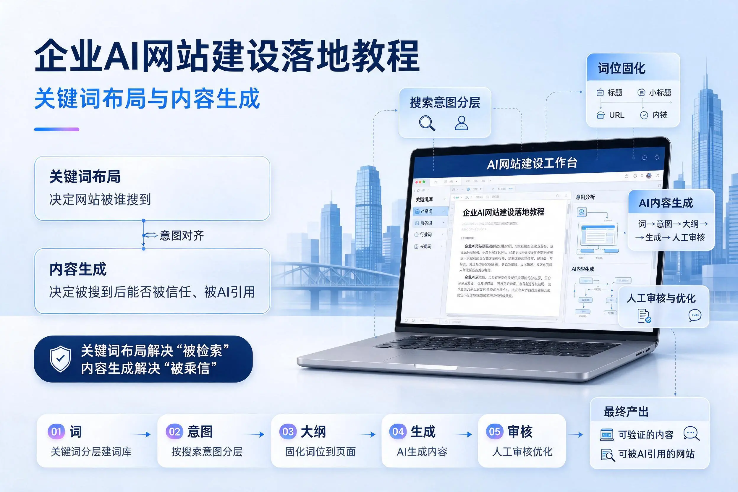新疆企业AI网站建设落地教程:关键词布局与内容生成