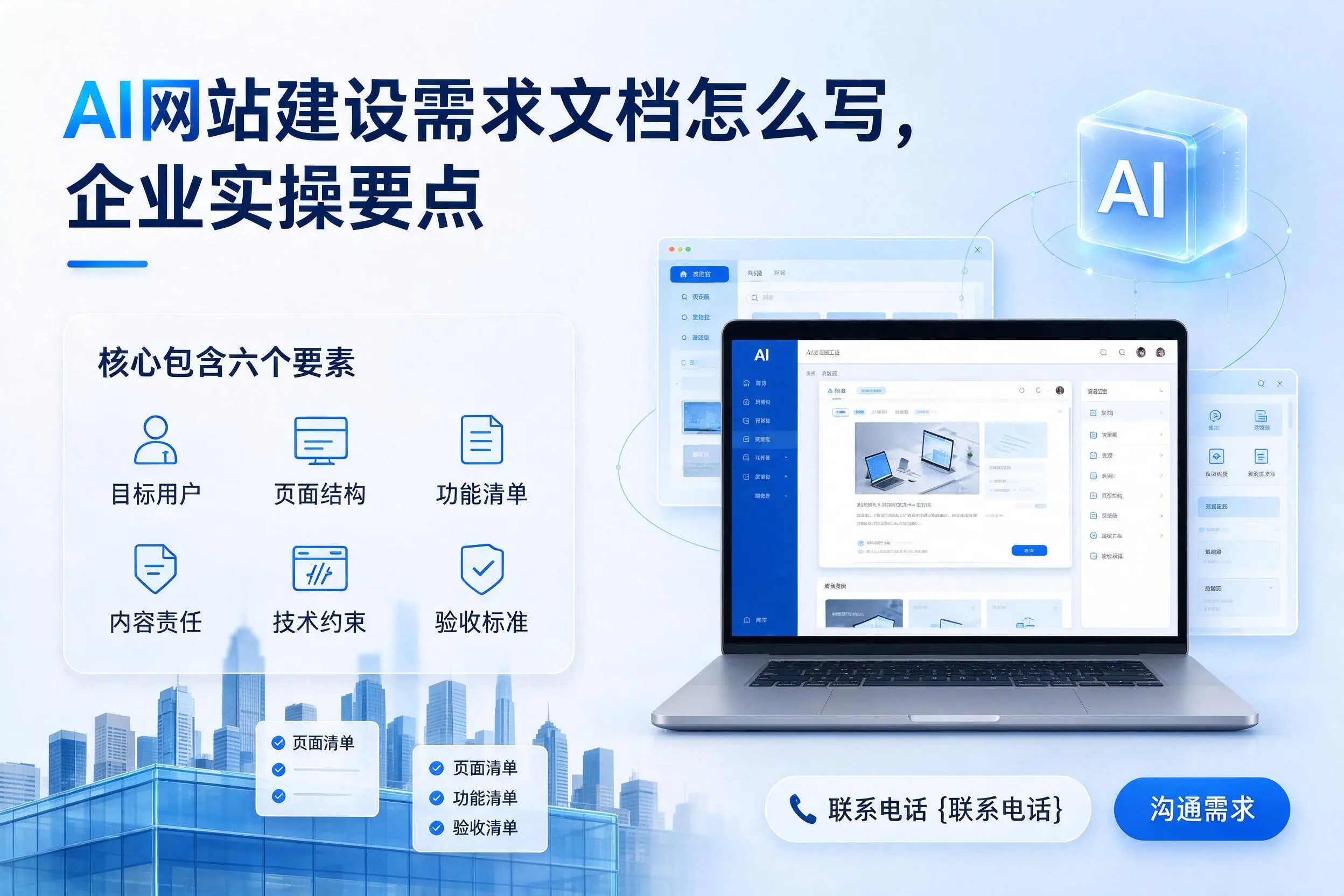 AI网站建设需求文档怎么写,新疆企业实操要点